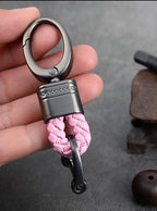 Braided loop keychain for car keys