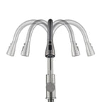 Robinet de cuisine AeroFlex avec bec flexible nickel brossé