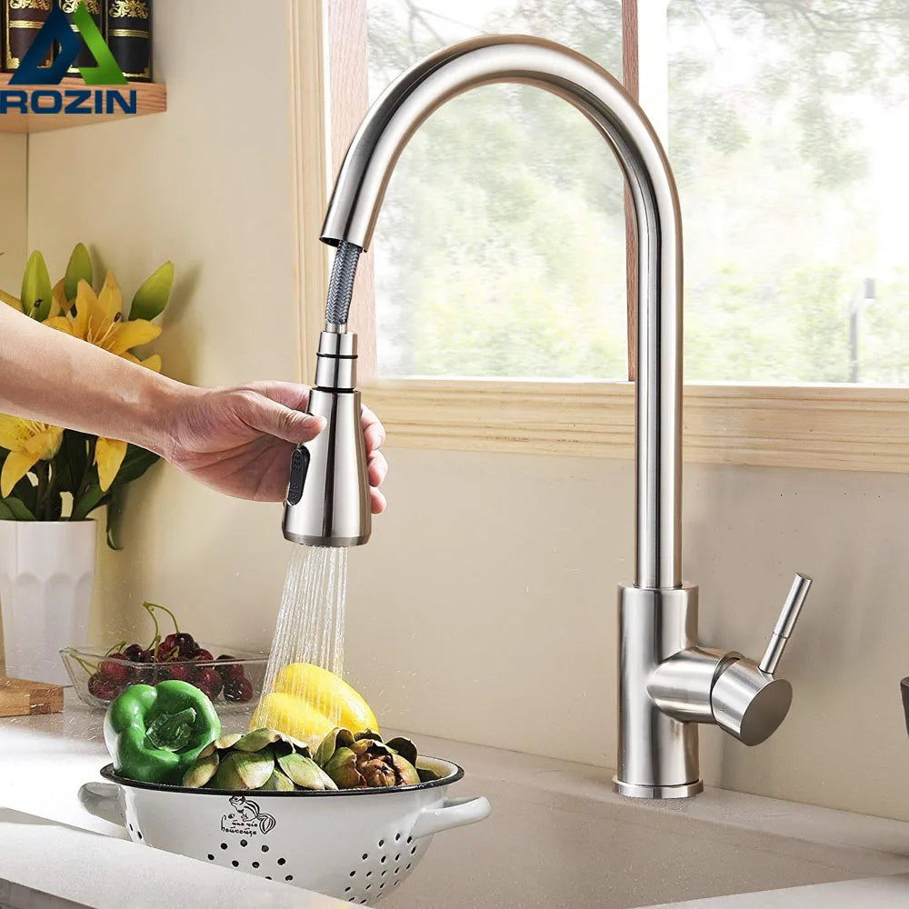 AeroFlex Kitchen Faucet with Flexible Spout Brushed Nickel