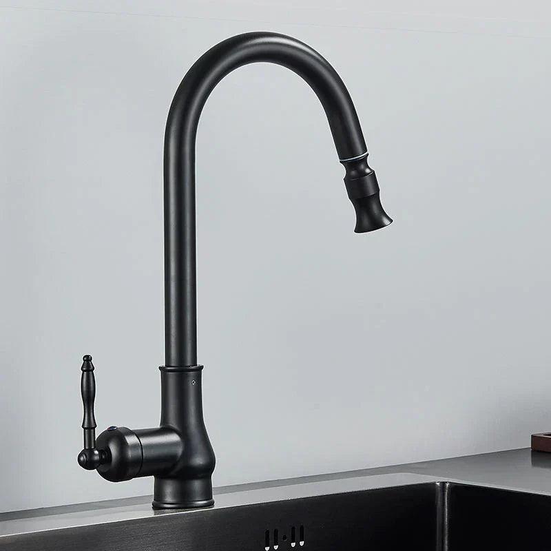 Rubinetto da cucina in bronzo rustico con controllo touch e bocca estraibile