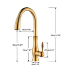 LumaGleam Gold Kitchen Faucet With Pull Out Sprayer