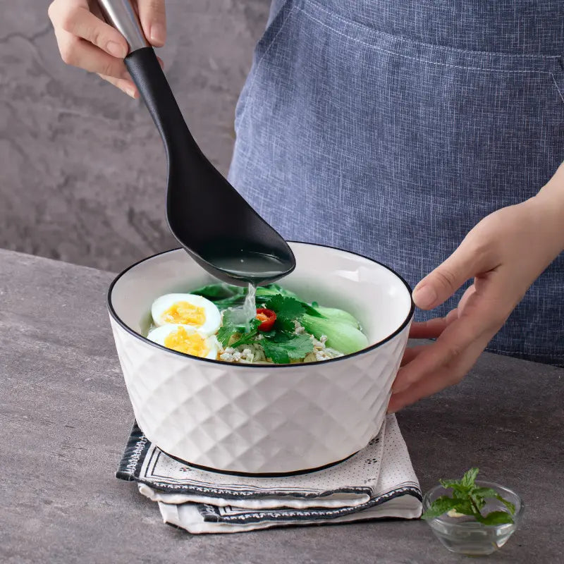 Set de ustensile de bucătărie din oțel inoxidabil cu capete din nailon