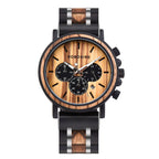 TimberLuxe Houten Horloge 3ATM Met Inclusief Cadeauverpakking Waterbestendig Voor Heren