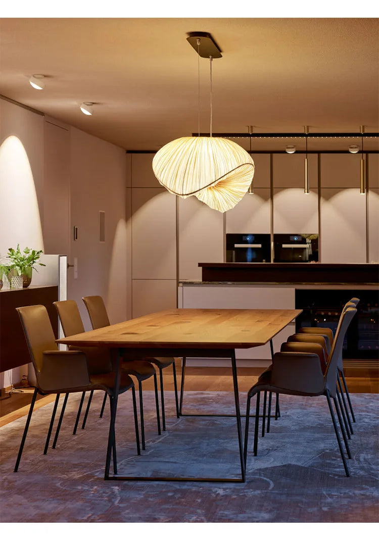 Aurelia Segeltuch Kronleuchter Weiß LED Pendelleuchte