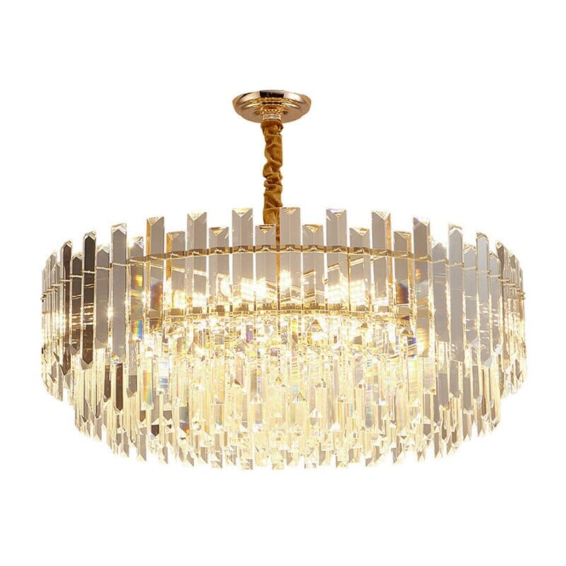 Liora Runde LED-Lampe mit goldenem Kristall