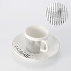 Creative dynamic SLR cup Leopard anamorphic zebra cup Luycho coffee tea cup set with coaster 90ml-225ml