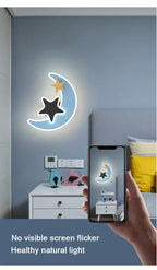 Luz de pared LED cohete para niños