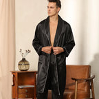 Men's Satin Robe Ensemble For Comfort On Quiet Evenings