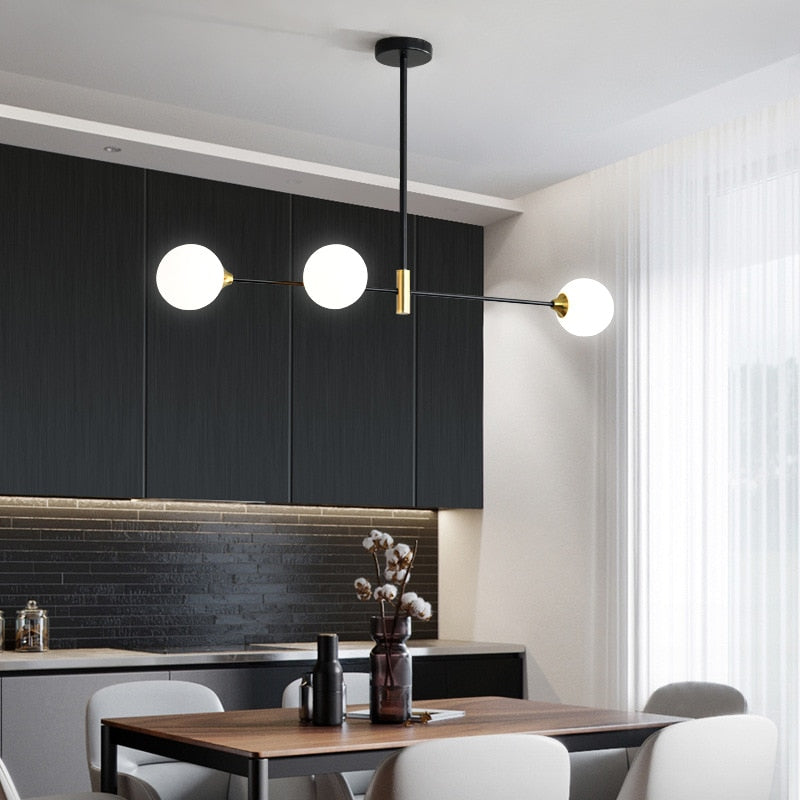 Lyra északi üveggömb mennyezeti lámpa E27 LED izzókkal