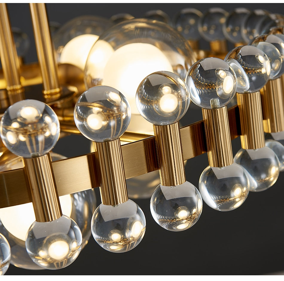 Lumira Farverig Krystal Lysekrone til Stuen