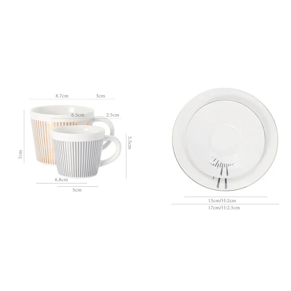 Creative dynamic SLR cup Leopard anamorphic zebra cup Luycho coffee tea cup set with coaster 90ml-225ml