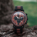 TimberLuxe Houten Horloge 3ATM Met Inclusief Cadeauverpakking Waterbestendig Voor Heren