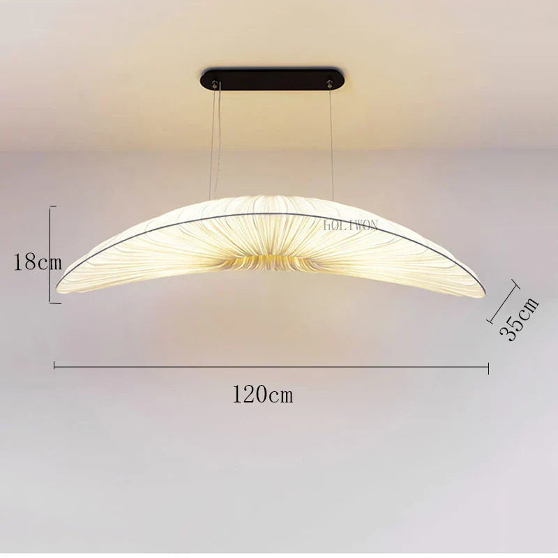 Aurelia Sailing Fabric Chandelier White LED Pendant Light