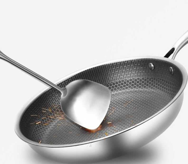 Kirrea ergonomisk nonstick-pande i rustfrit stål, til alle kogeplader