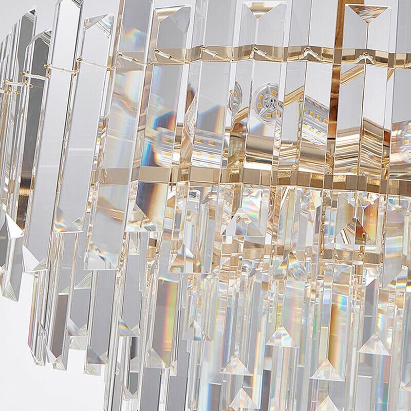 Liora Runde LED-Lampe mit goldenem Kristall