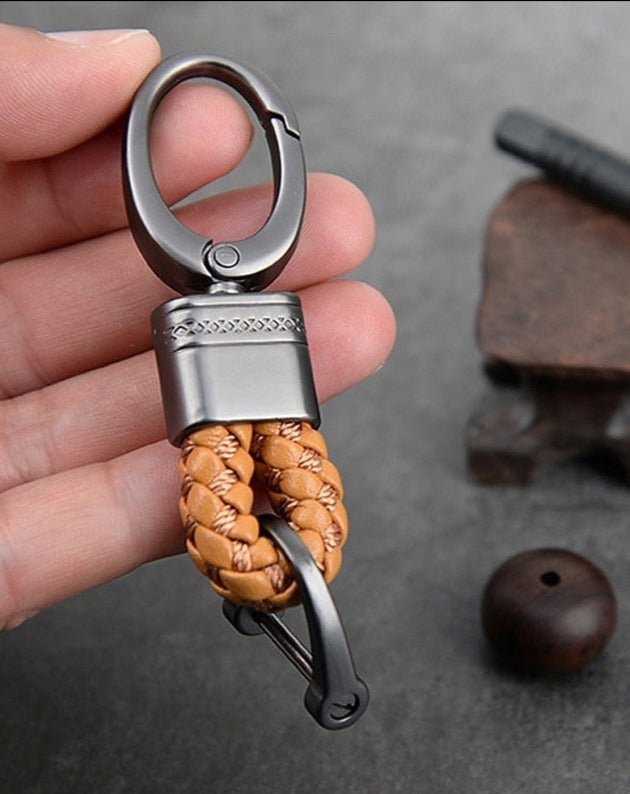 Braided loop keychain for car keys