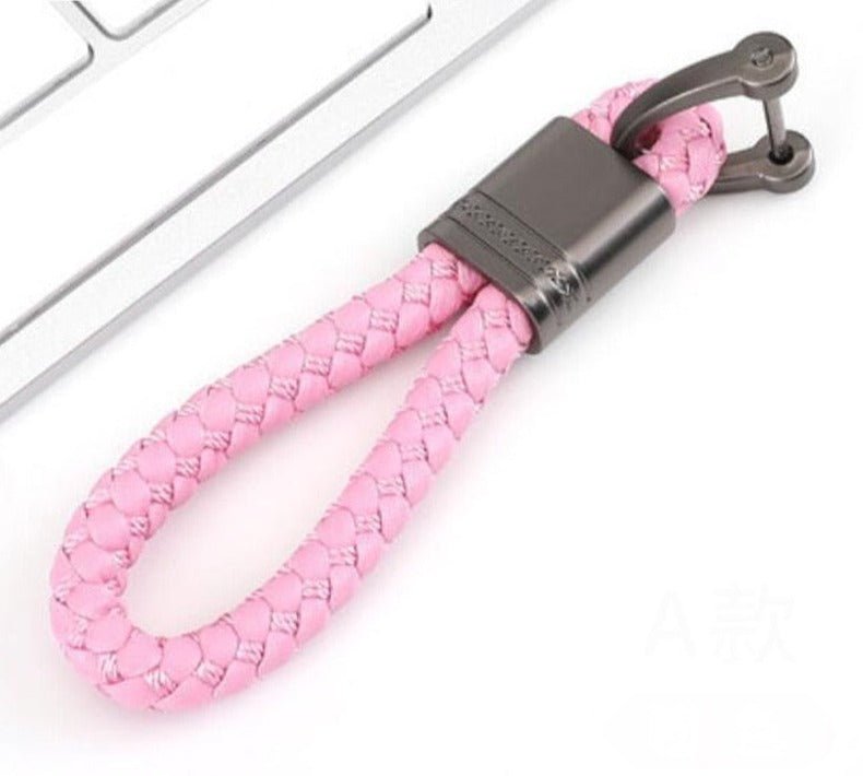 Braided loop keychain for car keys