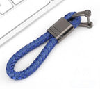 Braided loop keychain for car keys