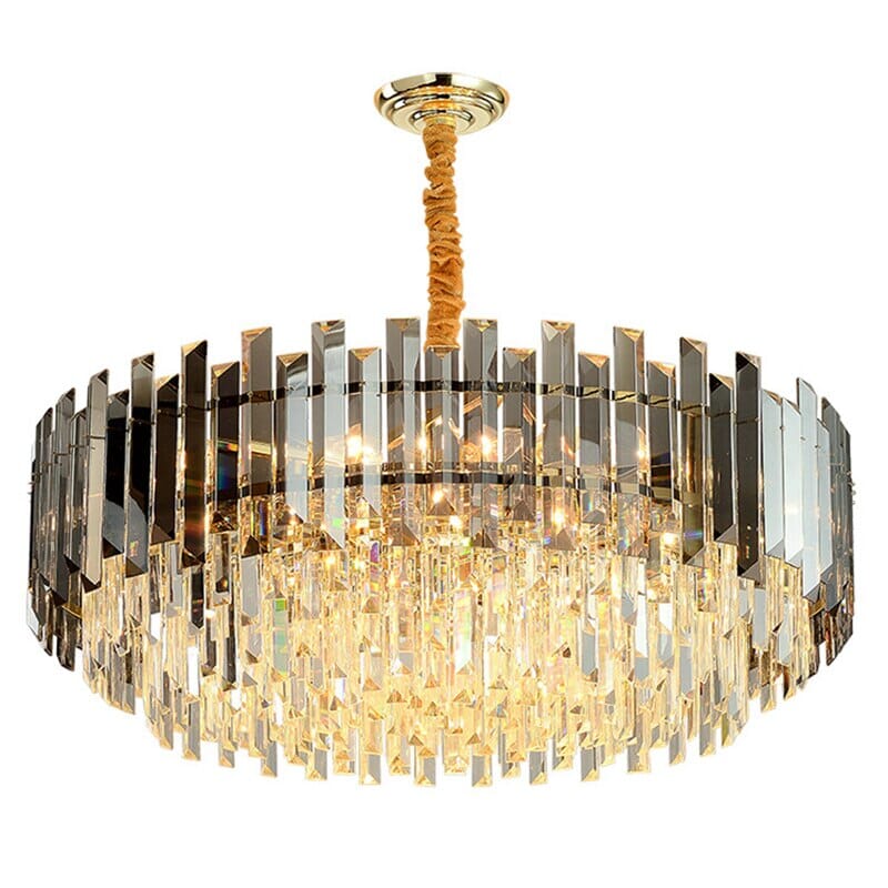 Liora Runde LED-Lampe mit goldenem Kristall