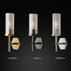 AstraLux Kristalli LED-seinävalaisin Kirkkailla Lasikupuilla