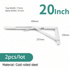 2-piece set collapsible shelf brackets, heavy-duty, made of stainless steel for tables, motorhomes and space-saving