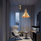 Gull takpendel lampe
