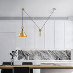 Gull takpendel lampe
