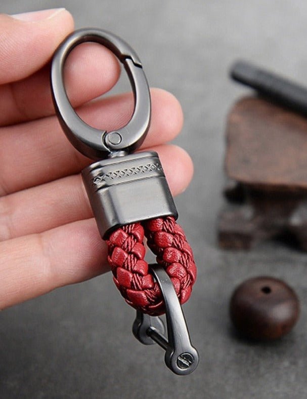 Braided loop keychain for car keys