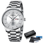Men’s Stainless Steel Waterproof Sport Quartz Watch