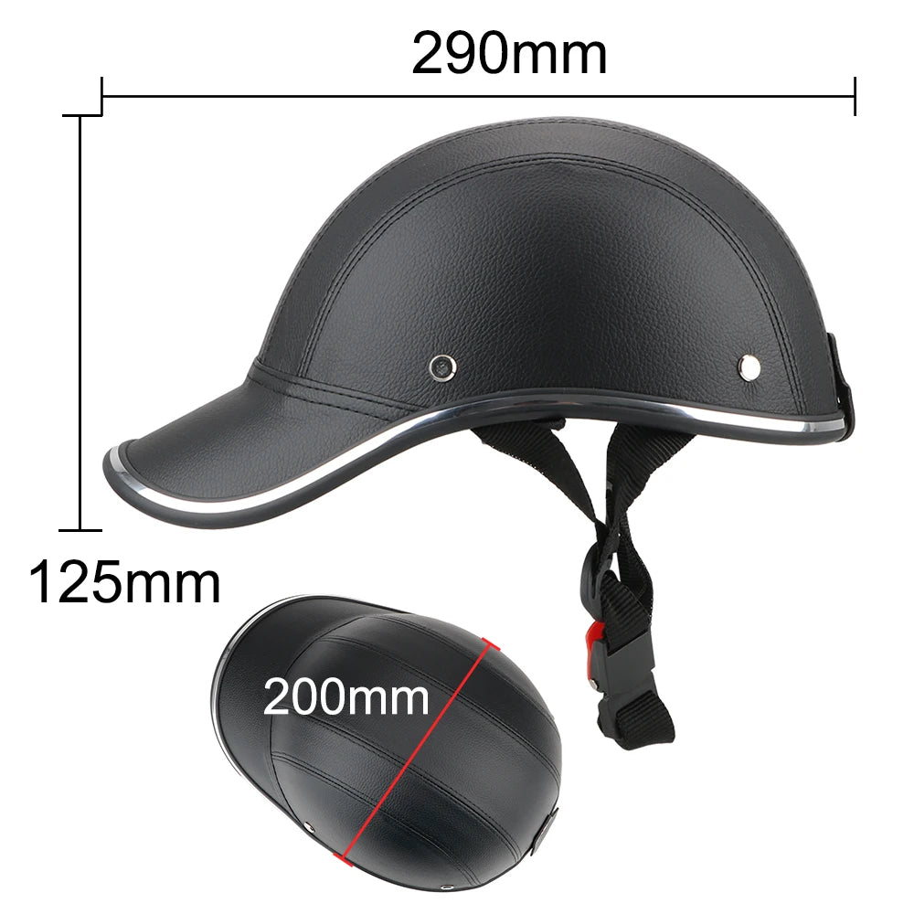 Vintage Baseball Cap Style Half-Helmet for Casual Riding
