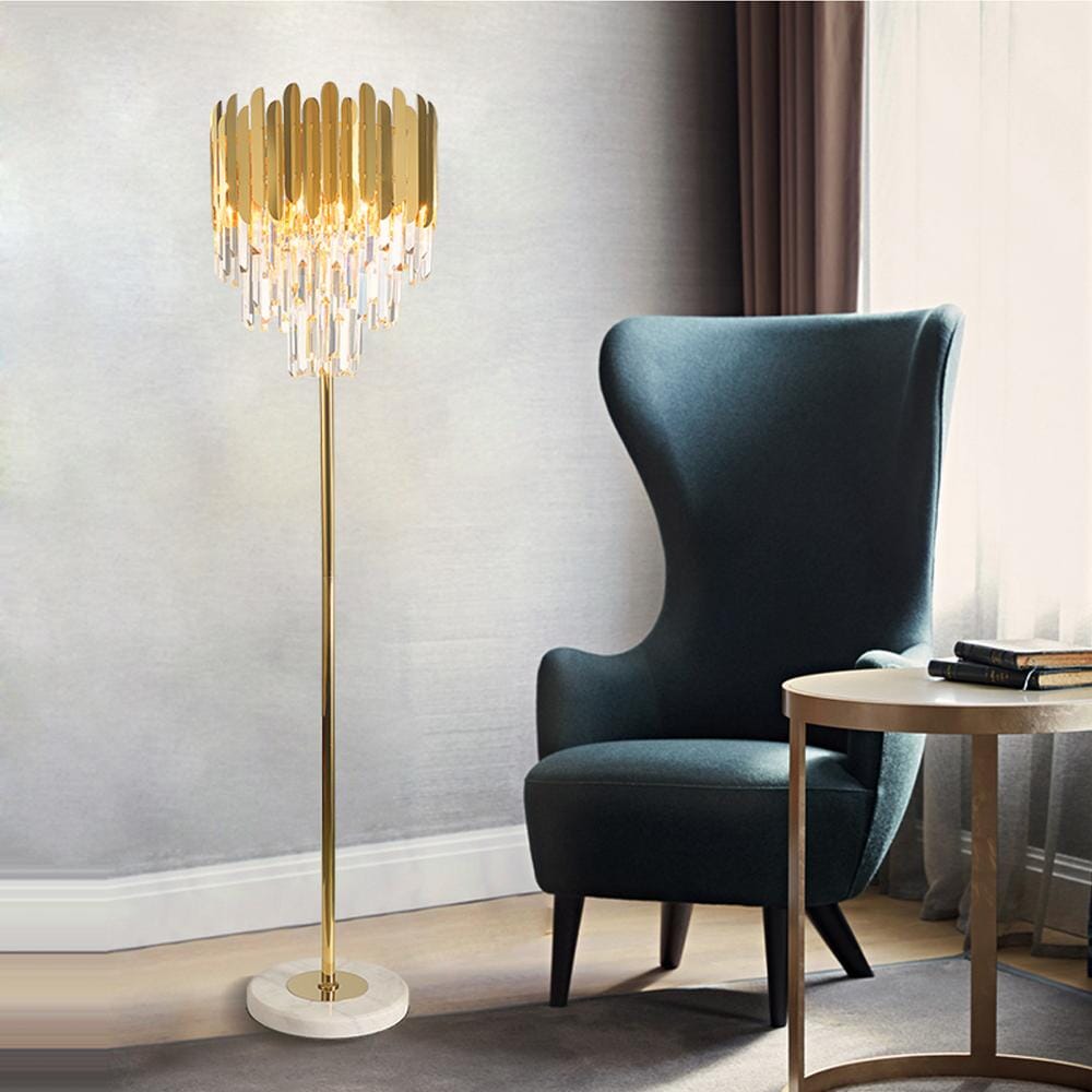 Elyra | Lampada da pavimento e da tavolo in cristallo