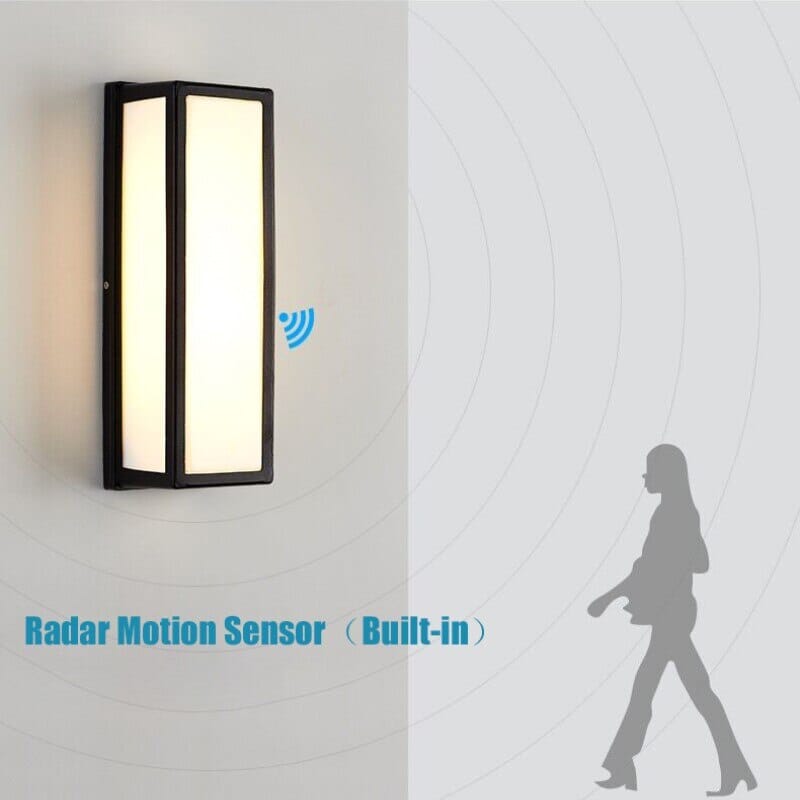 LumiGuard LED Rechteckige Außenwandleuchte mit Bewegungsmelder