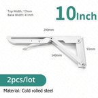2-piece set collapsible shelf brackets, heavy-duty, made of stainless steel for tables, motorhomes and space-saving
