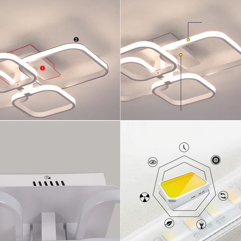 Verda Quadratischer Kronleuchter