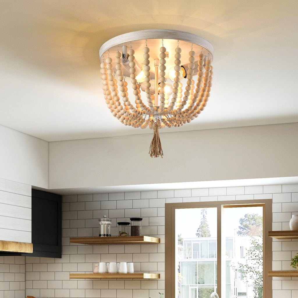 Lampada da soffitto in stile rustico