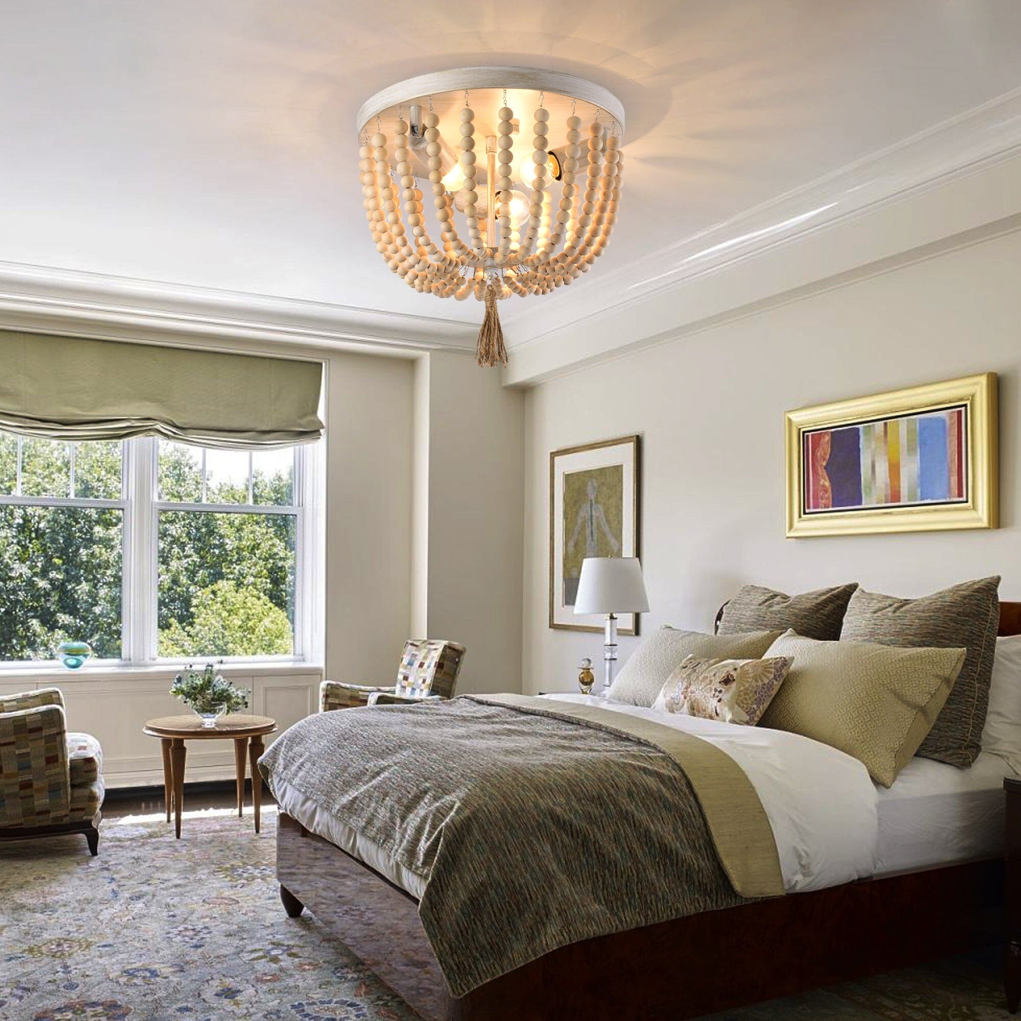 Lampada da soffitto in stile rustico
