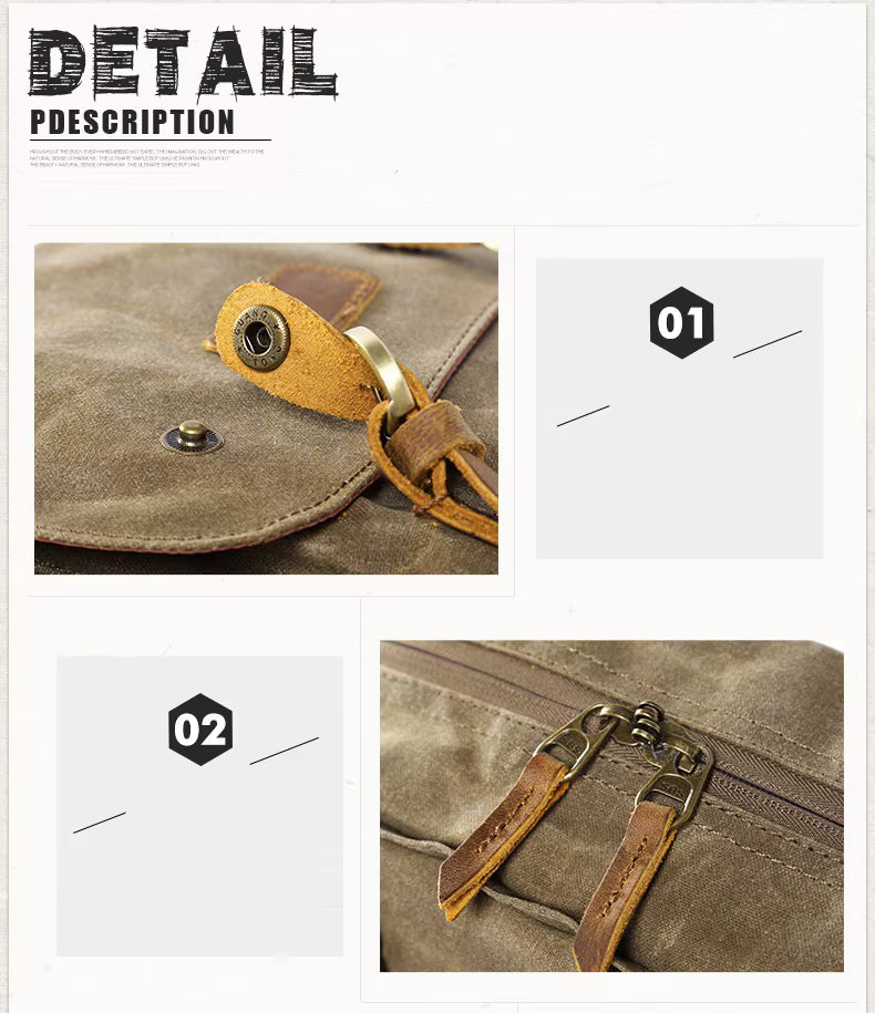 NovaVoyage Camera Backpack With Waxed Canvas For Travel And Photo Gear