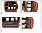 NovaVoyage Camera Backpack With Waxed Canvas For Travel And Photo Gear