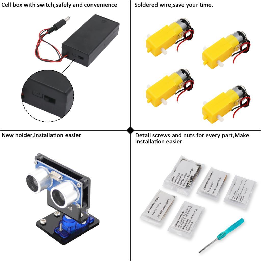 ByteRover Smart Robotbil Sæt Med UNO R3 Og Bluetooth