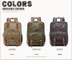 NovaVoyage Camera Backpack With Waxed Canvas For Travel And Photo Gear