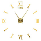 Zegar ścienny 3D ze złotego akrylu