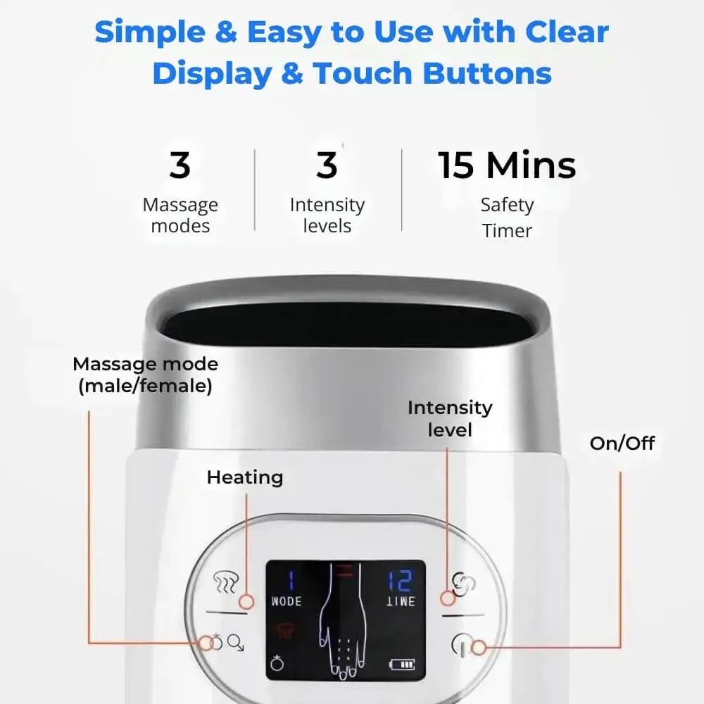 Velora vezeték nélküli kézi masszírozó hő- és kompressziós terápiával