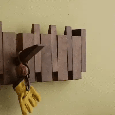 Viretta | Cabide de Parede Estilo Piano com Ganchos para Chaves