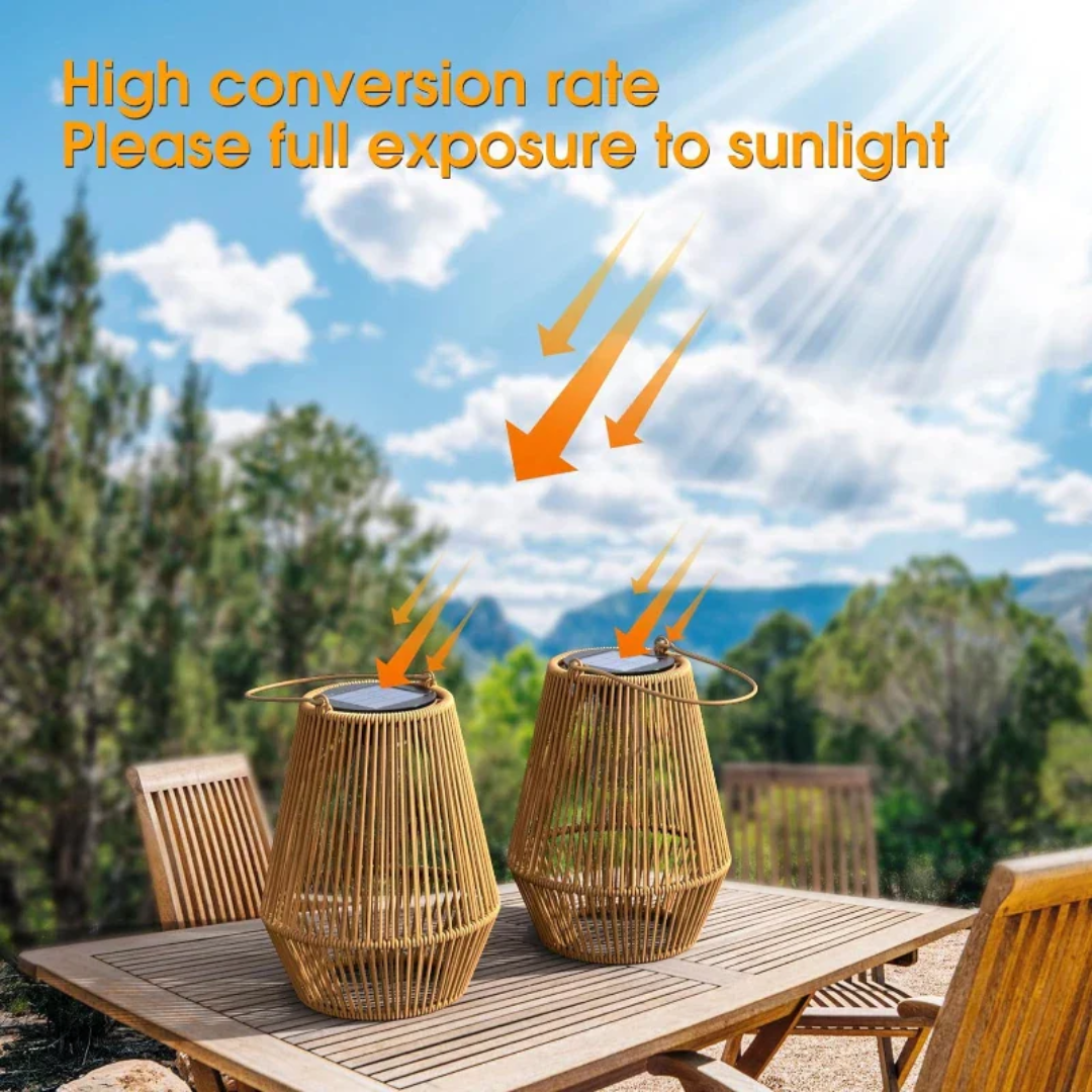 Sunweave Solar Lantern For Outdoor Use WaterProof Handmade Garden Lighting