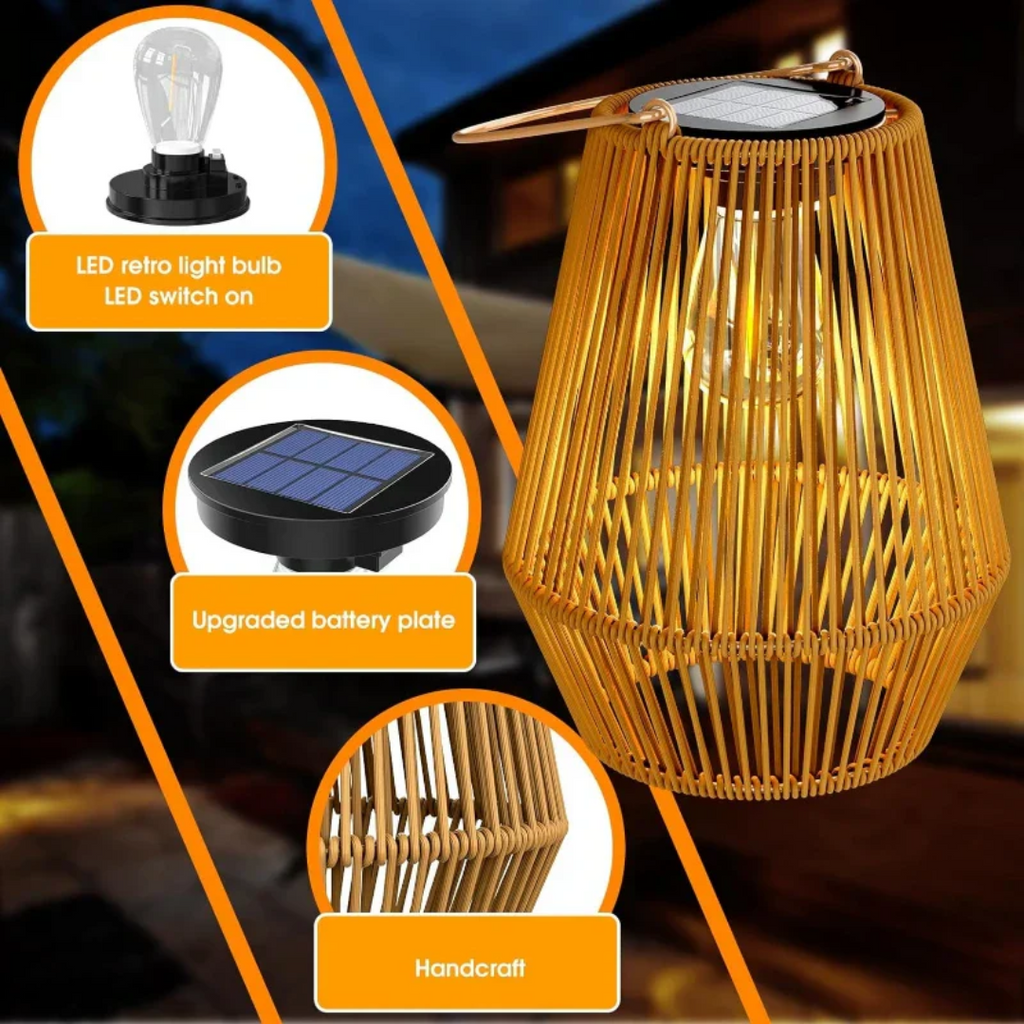 Sunweave Solar Lantern For Outdoor Use WaterProof Handmade Garden Lighting
