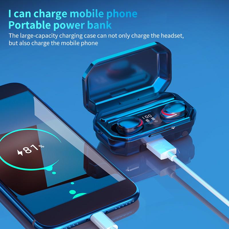 Aurena | Căști Bluetooth 5.1 cu carcasă de încărcare impermeabilă de 3500mAh