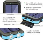 SolarPulse Power Bank Solar 20000mAh para Uso em Movimento em Qualquer Lugar