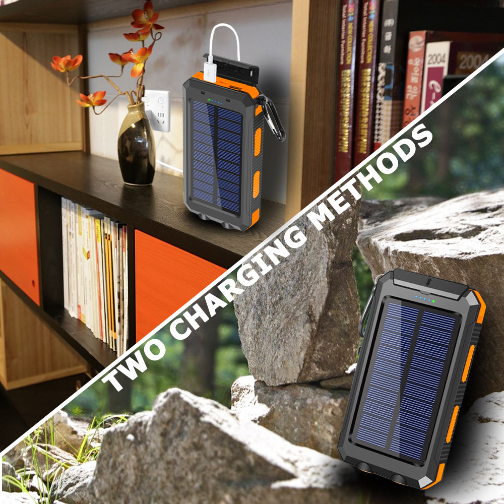 Caricatore Solare 20000mAh per Escursionismo e Avventure all'Aperto