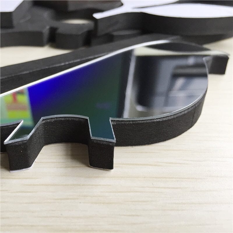 Zegar ścienny 3D ze złotego akrylu