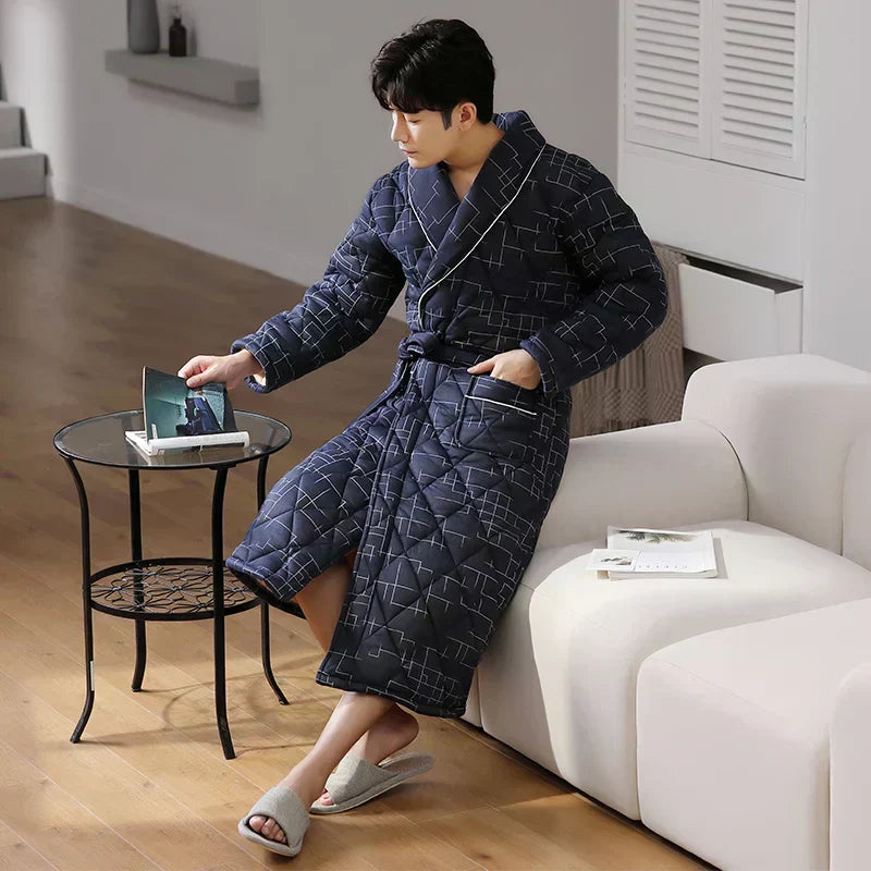 Albornoz acolchado de invierno CozyLayer con abrigo de 3 capas